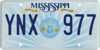 MS license plate YNX977