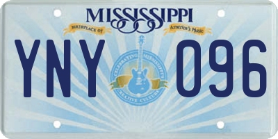 MS license plate YNY096