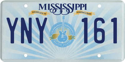 MS license plate YNY161
