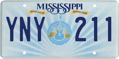 MS license plate YNY211