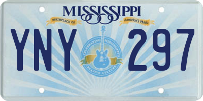 MS license plate YNY297