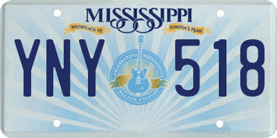 MS license plate YNY518