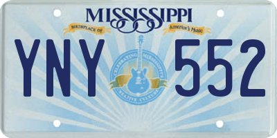 MS license plate YNY552