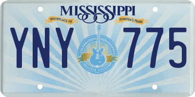 MS license plate YNY775
