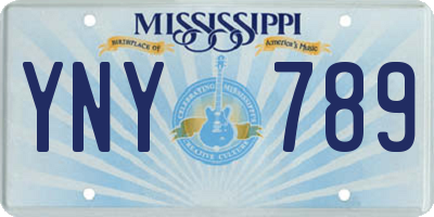 MS license plate YNY789