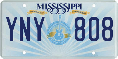 MS license plate YNY808