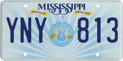 MS license plate YNY813