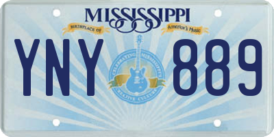 MS license plate YNY889