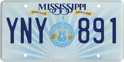 MS license plate YNY891