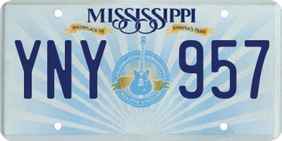 MS license plate YNY957