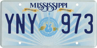 MS license plate YNY973