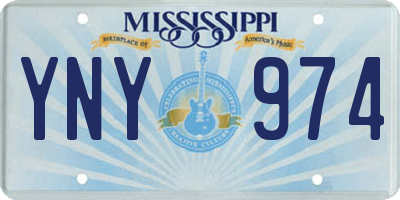 MS license plate YNY974