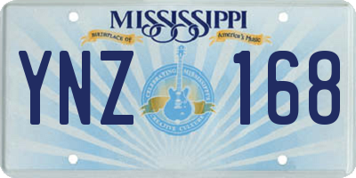 MS license plate YNZ168