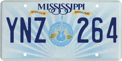 MS license plate YNZ264