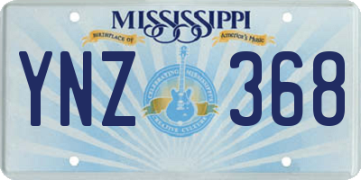 MS license plate YNZ368