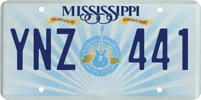 MS license plate YNZ441