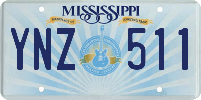MS license plate YNZ511