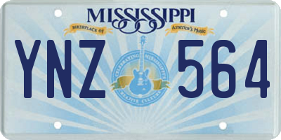 MS license plate YNZ564