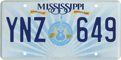 MS license plate YNZ649