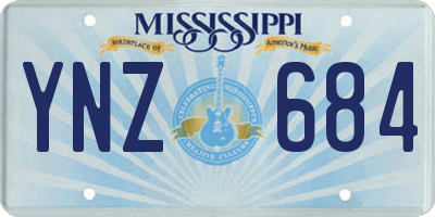 MS license plate YNZ684