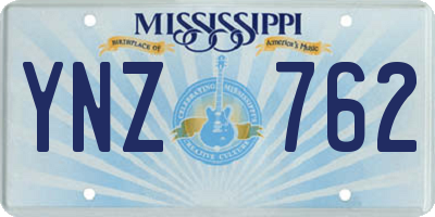 MS license plate YNZ762