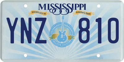 MS license plate YNZ810