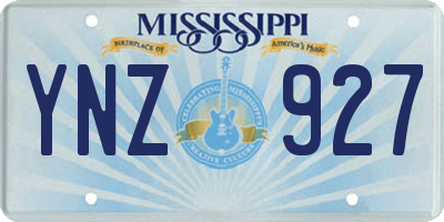 MS license plate YNZ927