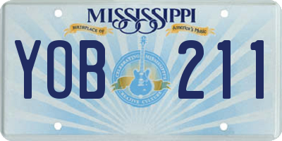MS license plate YOB211