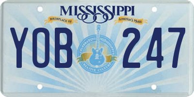 MS license plate YOB247