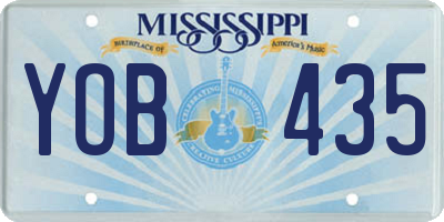 MS license plate YOB435