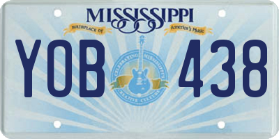 MS license plate YOB438