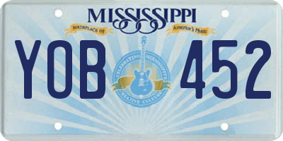 MS license plate YOB452