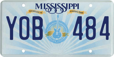MS license plate YOB484