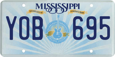 MS license plate YOB695