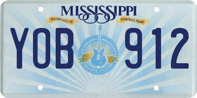 MS license plate YOB912
