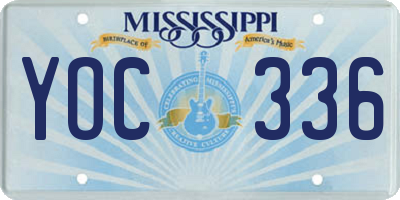 MS license plate YOC336