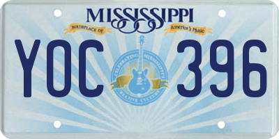 MS license plate YOC396