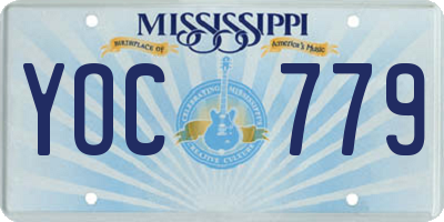 MS license plate YOC779