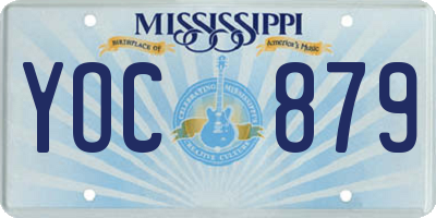 MS license plate YOC879
