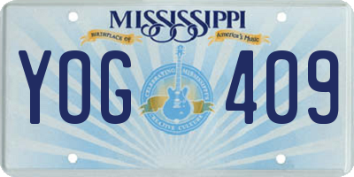 MS license plate YOG409
