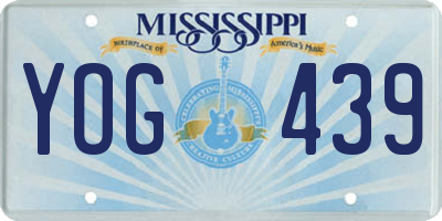 MS license plate YOG439