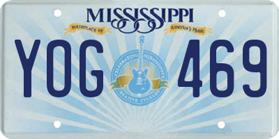 MS license plate YOG469
