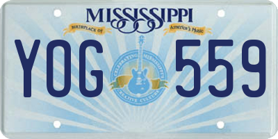 MS license plate YOG559
