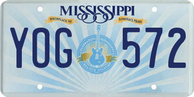 MS license plate YOG572