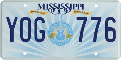 MS license plate YOG776