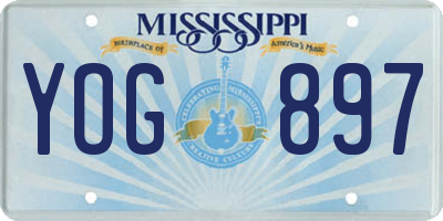 MS license plate YOG897