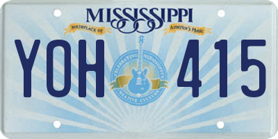 MS license plate YOH415