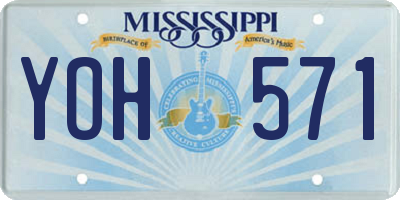 MS license plate YOH571