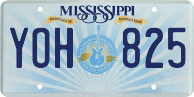 MS license plate YOH825