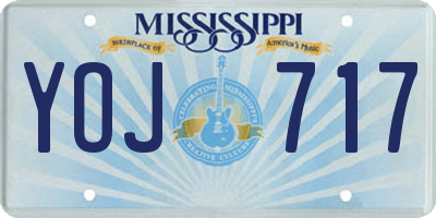 MS license plate YOJ717